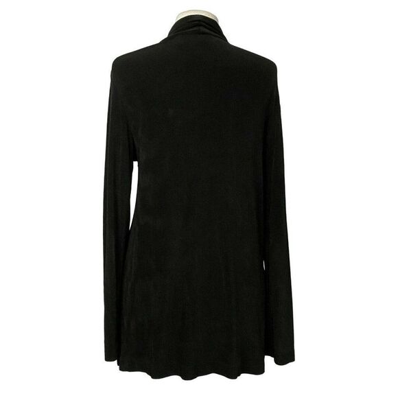Chico''s Black Slinky Open Front Long Sleeve Cardi Jacket 3/4 Length Sz 1 S/M - Picture 6 of 6